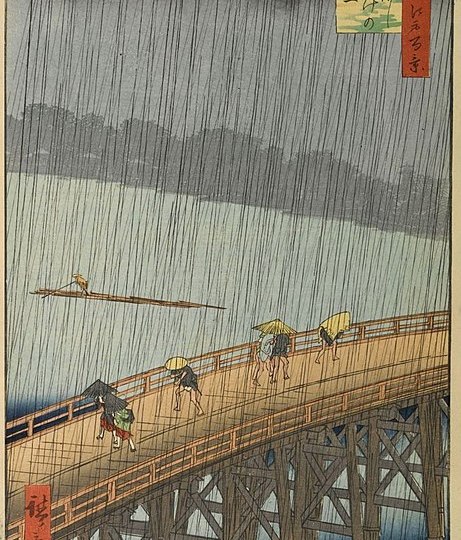 El-puente-Ohashi-en-Atake-bajo-una-lluvia-repentina-1857-de-Utagawa-Hiroshige-Brooklyn-Museum-of-Art-Nueva-York
