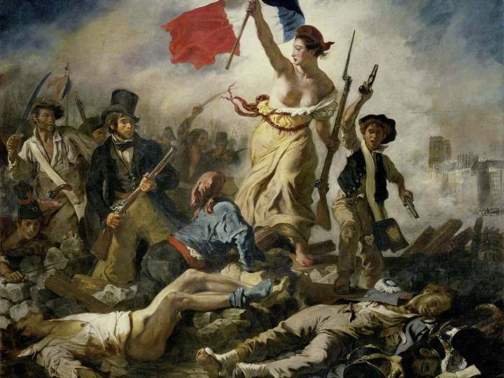 La-Libertad-guiando-al-pueblo-1830-de-Eugene-Delacroix